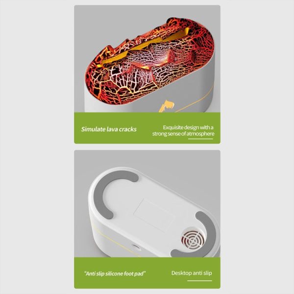 HX853B USB Plug-In Colorful Flame Lighting Effect Aromatherapy Humidifier(Black) - Image 8
