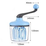 Home Baking Cream Whipper Kitchen Semi-Automatic Hand Egg Whisk Mixing Stick(Green) - Image 3