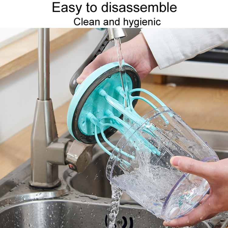 TBD06052601_B6 Home Baking Cream Whipper Kitchen Semi-Automatic Hand Egg Whisk Mixing Stick(Blue) - Image 7