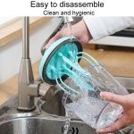 Home Baking Cream Whipper Kitchen Semi-Automatic Hand Egg Whisk Mixing Stick(Green) - Image 7