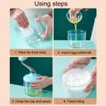 Home Baking Cream Whipper Kitchen Semi-Automatic Hand Egg Whisk Mixing Stick(Green) - Image 9