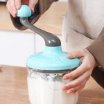 Home Baking Cream Whipper Kitchen Semi-Automatic Hand Egg Whisk Mixing Stick(Green) - Image 10