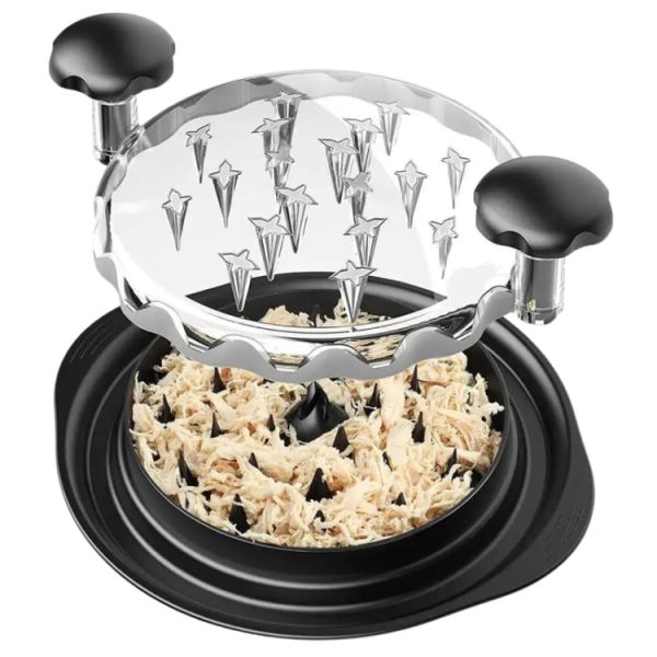 Chicken Shredder Machine With Transparent Lid Anti-Slip Meat Shredder Tool(Navy Blue) - Image 2