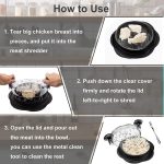 Chicken Shredder Machine With Transparent Lid Anti-Slip Meat Shredder Tool(Navy Blue) - Image 6