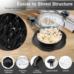 10 Inch Chicken Shredder Machine With Transparent Lid Anti-Slip Meat Shredder Tool(Round Cover Orange) - Image 5