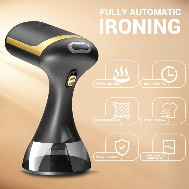 TBD06054231_B4_9d042592-69fe-44bc-ad99-2e54fd5ec043 Small Portable Handheld Household Steam Spray Clothes Wrinkle Removal Iron, Size: UK Plug(Black) - Image 5