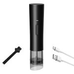 Multifunctional Kitchen Seasoning Electric Grinder Adjustable Coarse and Fine Pepper Grinder(Black)