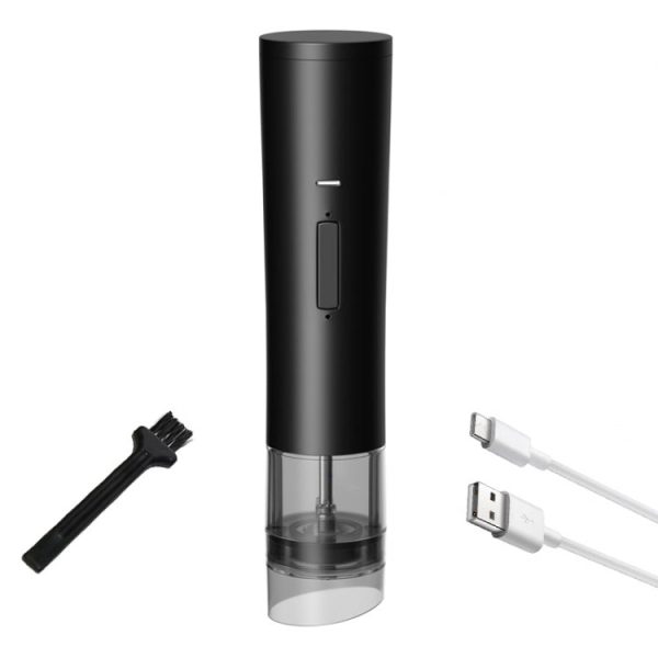 Multifunctional Kitchen Seasoning Electric Grinder Adjustable Coarse and Fine Pepper Grinder(Black) - Image 1