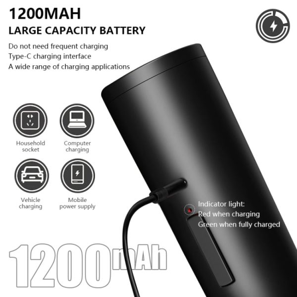 Multifunctional Kitchen Seasoning Electric Grinder Adjustable Coarse and Fine Pepper Grinder(Red) - Image 6