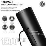 Multifunctional Kitchen Seasoning Electric Grinder Adjustable Coarse and Fine Pepper Grinder(Black) - Image 6
