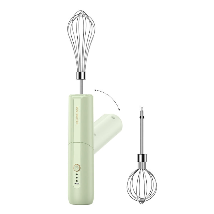TBD0605590501A Rotary Folding Double-head Electric Home Egg Beater Fully Automatic Wireless Baking Mixer(Green) - Image 1
