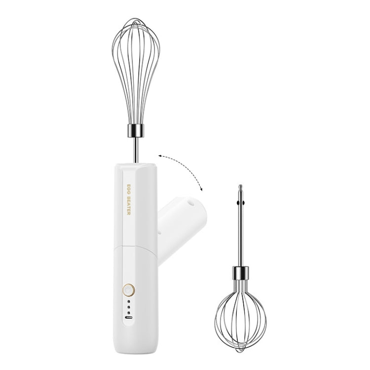 TBD0605590501B Rotary Folding Double-head Electric Home Egg Beater Fully Automatic Wireless Baking Mixer(White) - Image 1