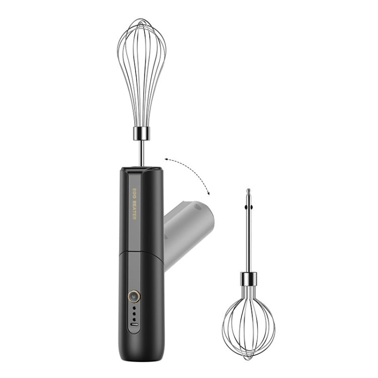 TBD0605590501C Rotary Folding Double-head Electric Home Egg Beater Fully Automatic Wireless Baking Mixer(Black) - Image 1
