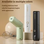 Rotary Folding Double-head Electric Home Egg Beater Fully Automatic Wireless Baking Mixer(Black) - Image 2