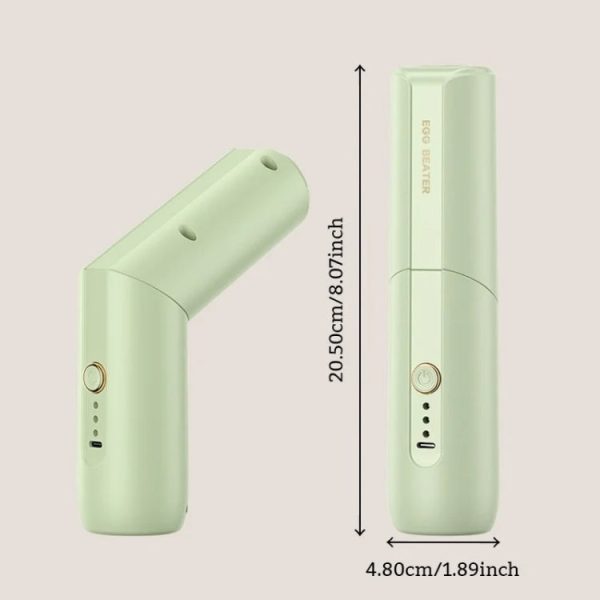 Rotary Folding Double-head Electric Home Egg Beater Fully Automatic Wireless Baking Mixer(Green) - Image 3