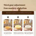 Rotary Folding Double-head Electric Home Egg Beater Fully Automatic Wireless Baking Mixer(Black) - Image 6