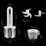 Small Baby Food Processor Kitchen Multifunction Cordless Electrical Meat Grinder(Black) - Image 2