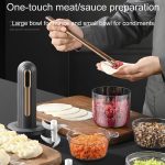 Small Baby Food Processor Kitchen Multifunction Cordless Electrical Meat Grinder(Black) - Image 4