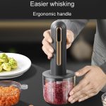 Small Baby Food Processor Kitchen Multifunction Cordless Electrical Meat Grinder(Black) - Image 5