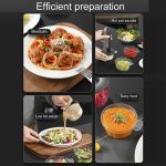 Small Baby Food Processor Kitchen Multifunction Cordless Electrical Meat Grinder(Black) - Image 6