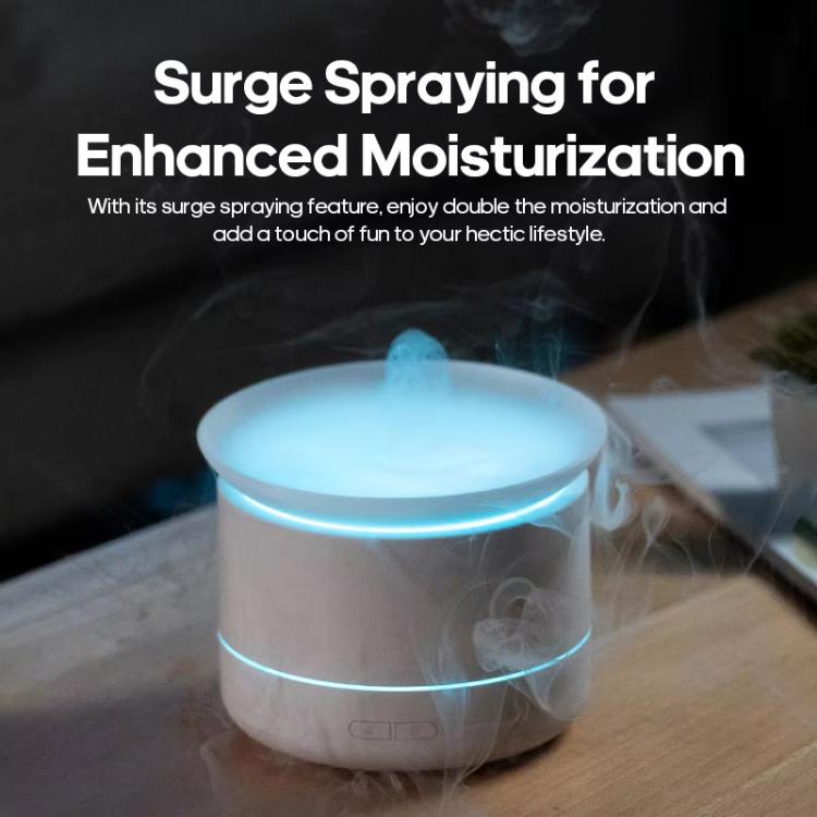 TBD06061172_B1 200ml Sea of Clouds Aroma Diffuser Essential Oil Humidifier with 7-Color Mood Lights USB-Powered, Color: Lava Black - Image 2