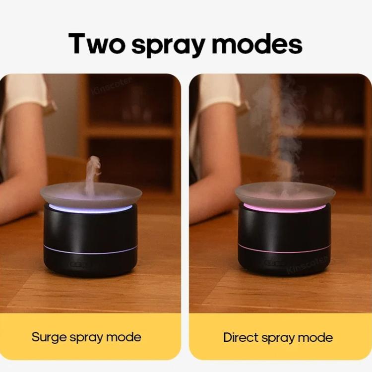 TBD06061172_B3 200ml Sea of Clouds Aroma Diffuser Essential Oil Humidifier with 7-Color Mood Lights USB-Powered, Color: Lava Black - Image 4