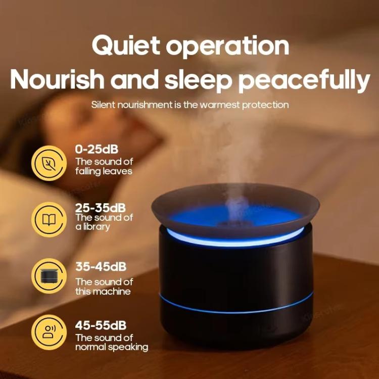 TBD06061172_B5_50b8f259-1328-410c-9c9a-1f95c31ffdd4 200ml Sea of Clouds Aroma Diffuser Essential Oil Humidifier with 7-Color Mood Lights USB-Powered, Color: Black - Image 6
