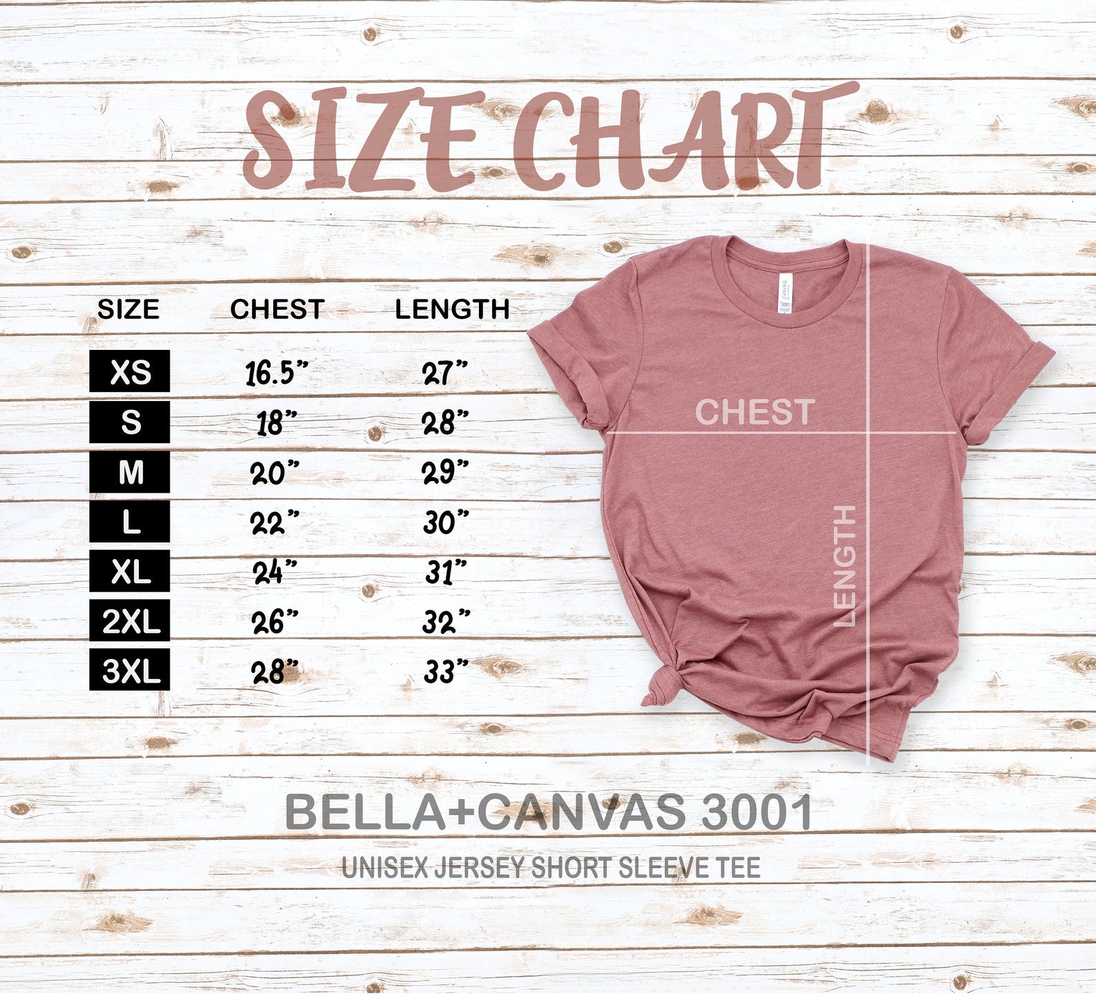 bellacanvas3001sizechart_f2ceacfb-841c-45ec-8ada-8f752526cea3 Sedation Vacation T-Shirt - Image 10