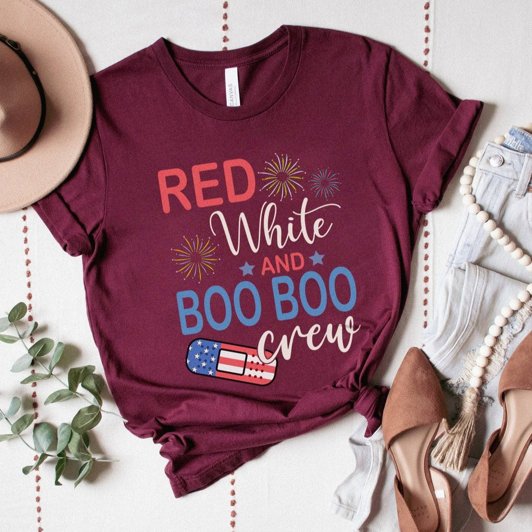 booboocrewjuly4th Red, White & Boo Boo Crew T-Shirt - Image 8
