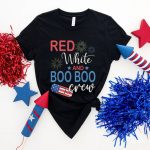 Red, White & Boo Boo Crew T-Shirt - Image 4