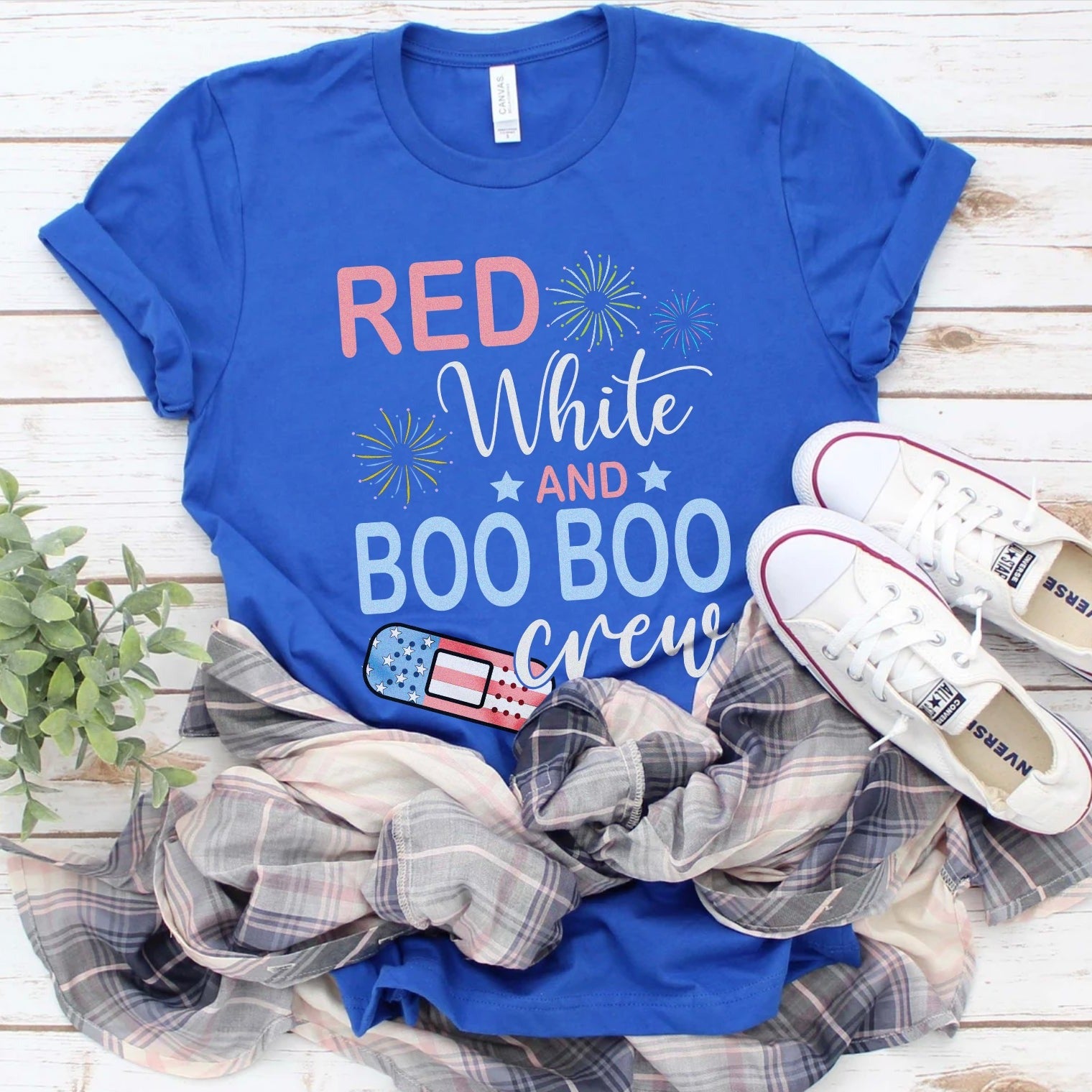 booboocrewjuly4thblue Red, White & Boo Boo Crew T-Shirt - Image 6