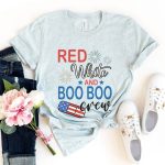 Red, White & Boo Boo Crew T-Shirt - Image 9