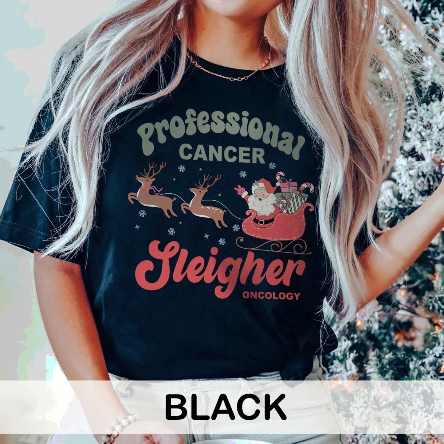 cancersleighercolors_c644c7f6-7879-49f9-a1ac-a392027f0794 Professional Cancer Sleigher T-Shirt - Image 8