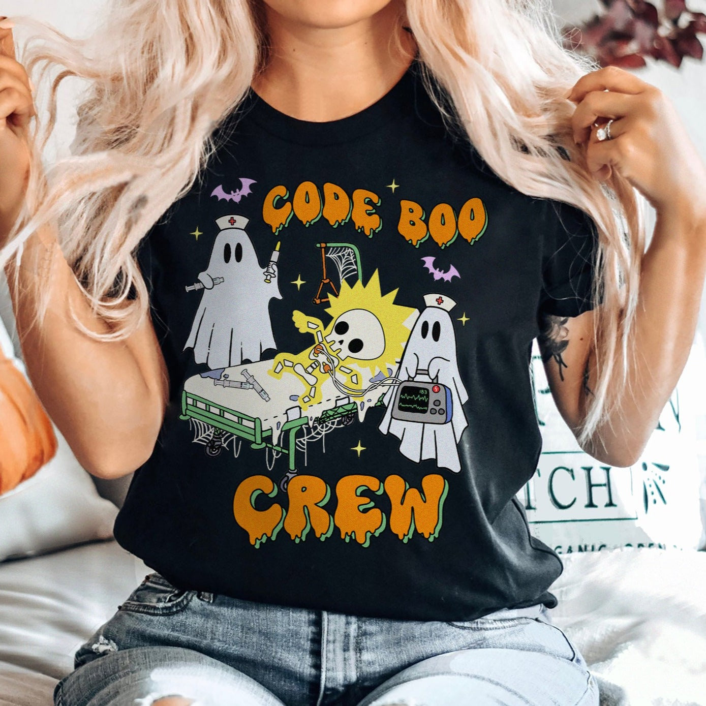 codebooblack Code Boo Crew T-Shirt - Image 3