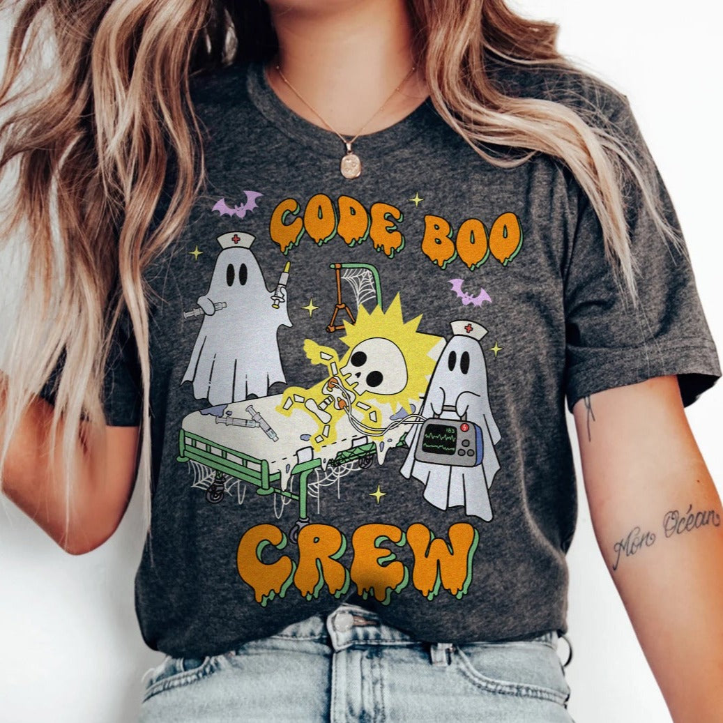 codeboodarkgrey Code Boo Crew T-Shirt - Image 1
