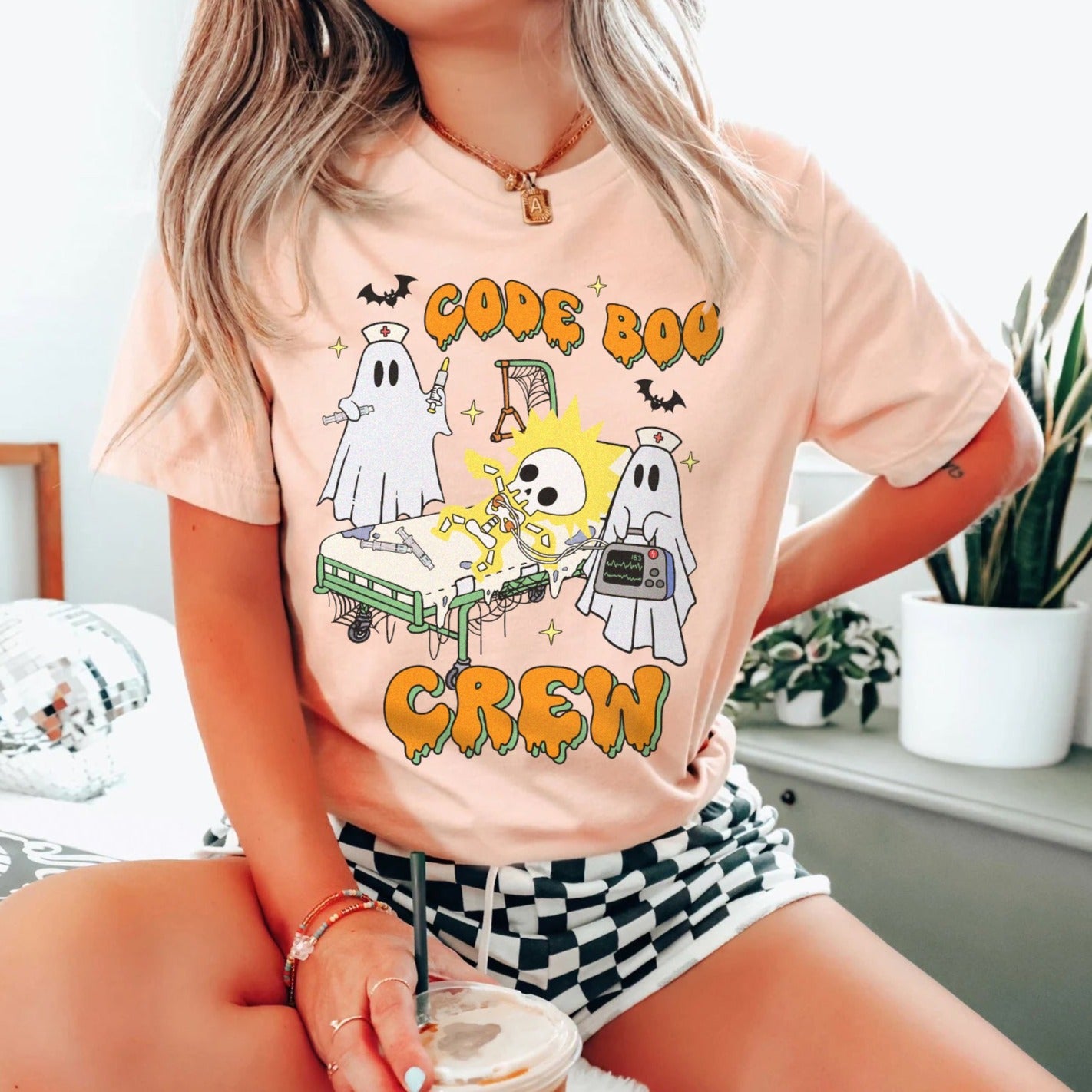 codeboopeach Code Boo Crew T-Shirt - Image 4