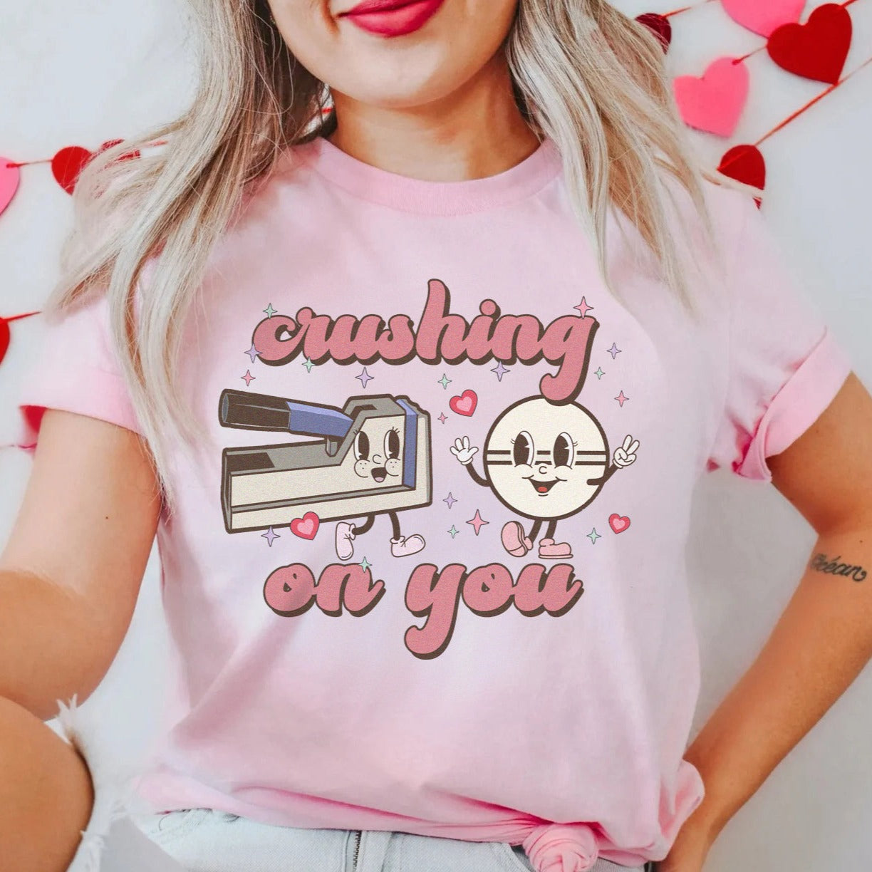 crushingretropink Retro Crushing On You T-Shirt - Image 8