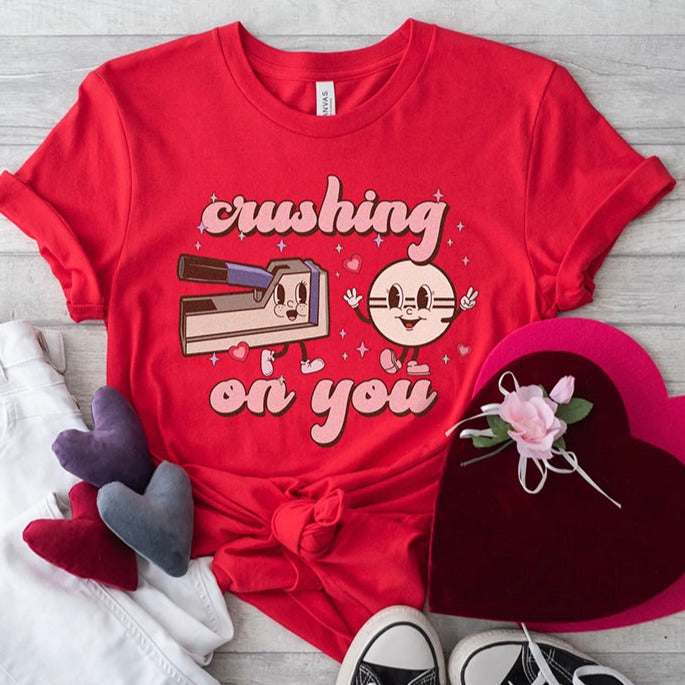 crushingretroredsmall Retro Crushing On You T-Shirt - Image 3