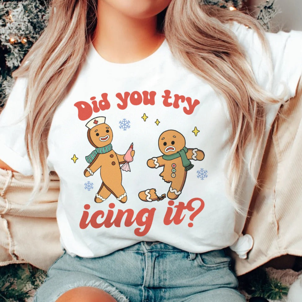 didyouiceitwhite Did You Try Icing It T-Shirt - Image 3