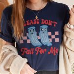 Don't Fall For Me Grippy Socks T-Shirt - Image 10