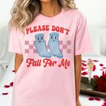 Don't Fall For Me Grippy Socks T-Shirt - Image 2