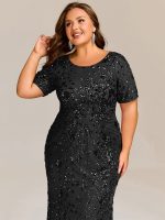 Plus Size Sequin Mermaid Formal Dress - Image 7