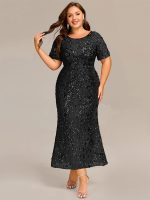 Plus Size Sequin Mermaid Formal Dress - Image 8