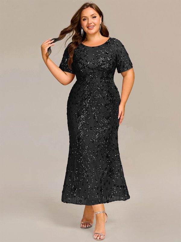 Plus Size Sequin Mermaid Formal Dress - Image 8