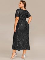 Plus Size Sequin Mermaid Formal Dress - Image 9