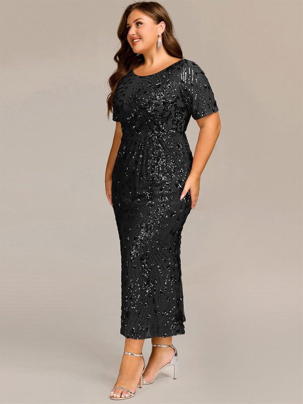 Plus Size Sequin Mermaid Formal Dress - Image 10