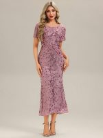 Sequin Mermaid Round Neck Dress - Image 8