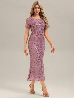 Sequin Mermaid Round Neck Dress - Image 9
