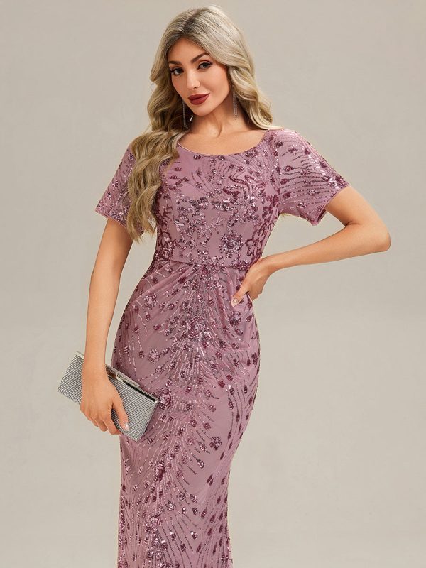 Sequin Mermaid Round Neck Dress - Image 10