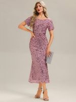 Sequin Mermaid Round Neck Dress - Image 6